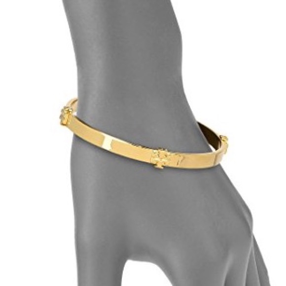 tory burch // gold logo bangle - Picture 5 of 5